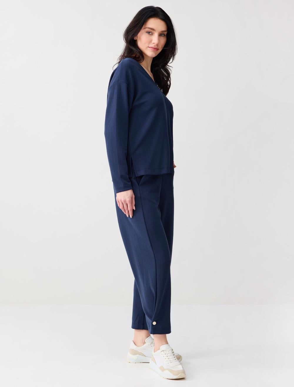 Regular Fit Modal Sweatpants - Dark Blue - 6SW115571494