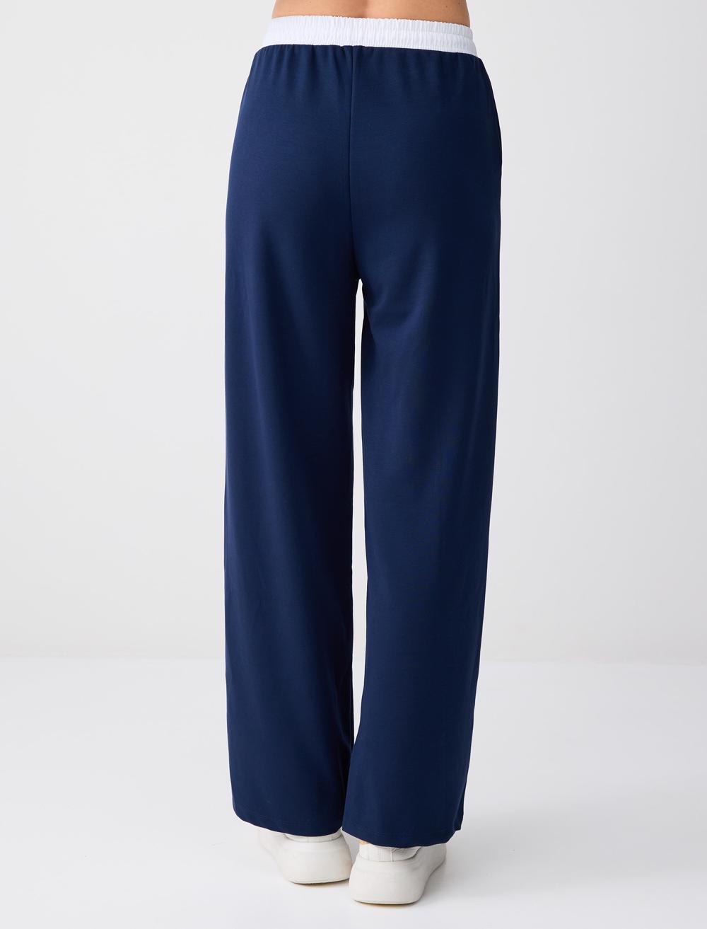 Wide Leg Long Modal Knit Jogger Pants