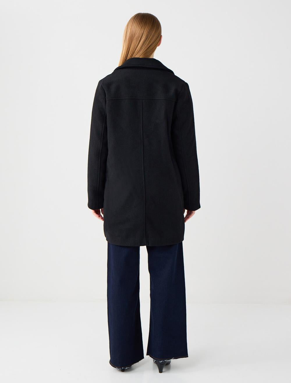 Long-Sleeve Coat - Black - 5WW123683900