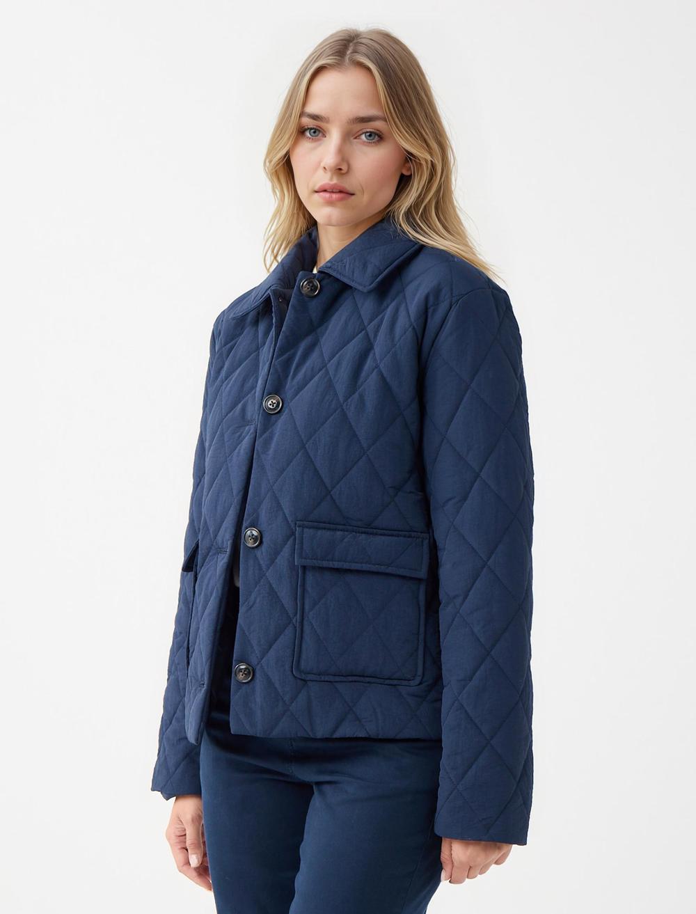 Puffer Coat - Dark Blue - 5WW053696494