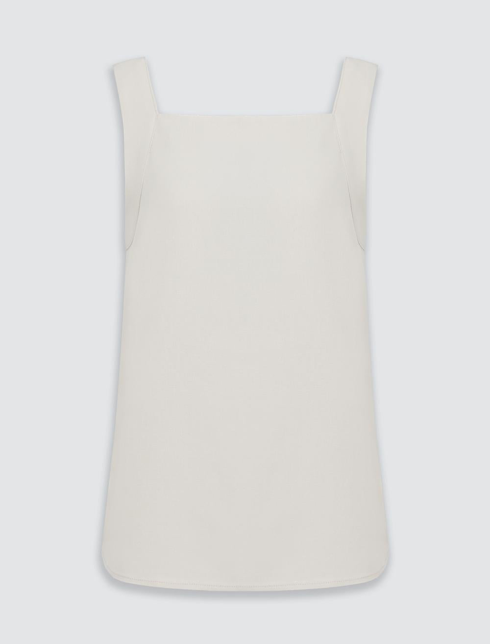 Square Neck Sleeveless-Sleeve Blouse - 5SW032849