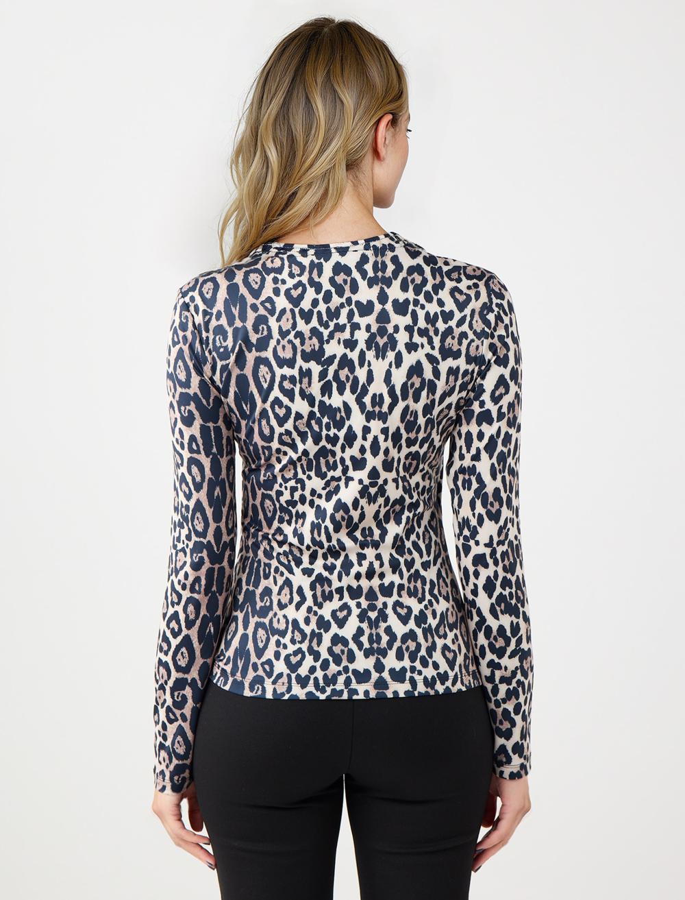Slim Fit Square Neck Long-Sleeve Blouse - 5WW036177