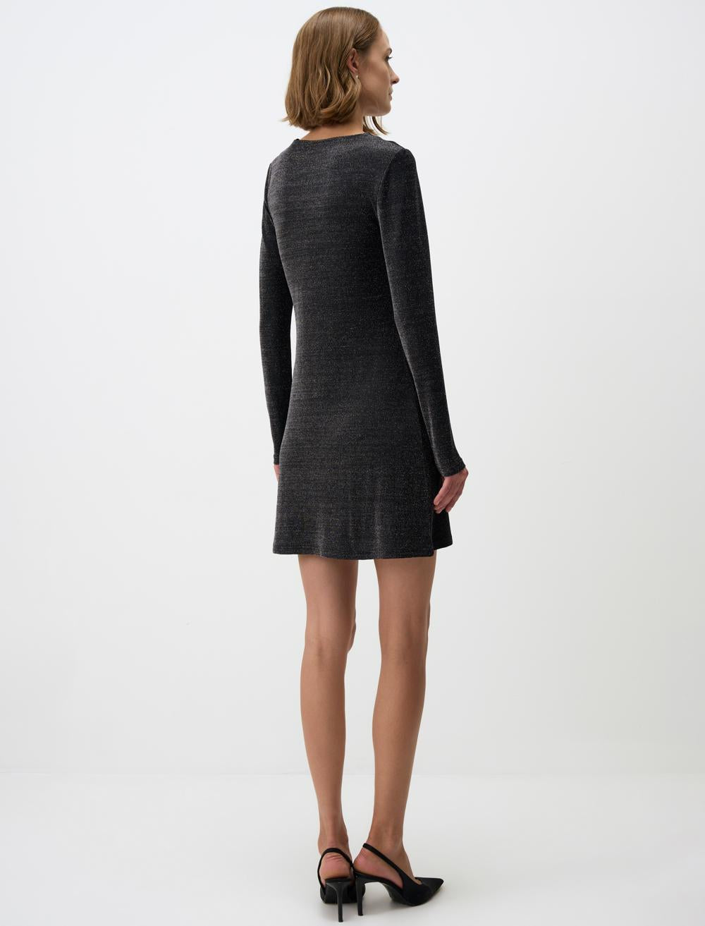 Slim Fit Off-The-Shoulder Long-Sleeve Dress - 4WW132099