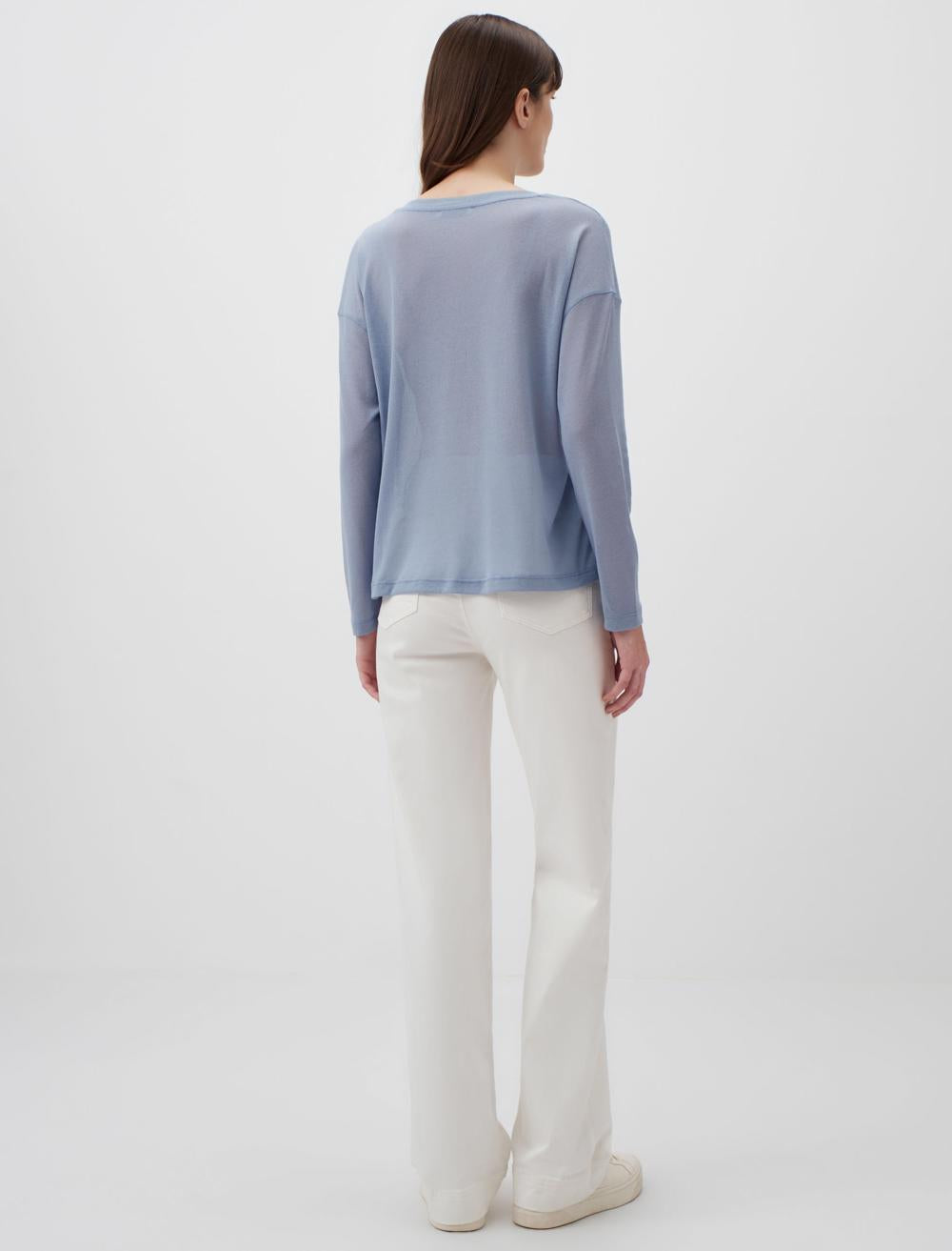 V-Neck Long Sleeve Stylish Basic Blouse - 24SK044200