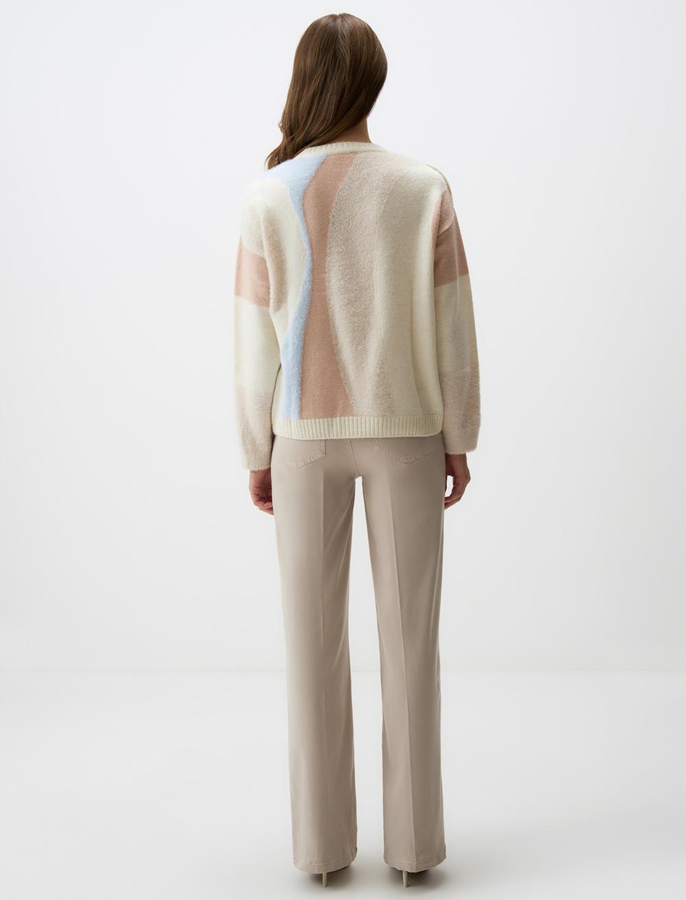 Crew Neck Long-Sleeve Pullover - 4WW03230474