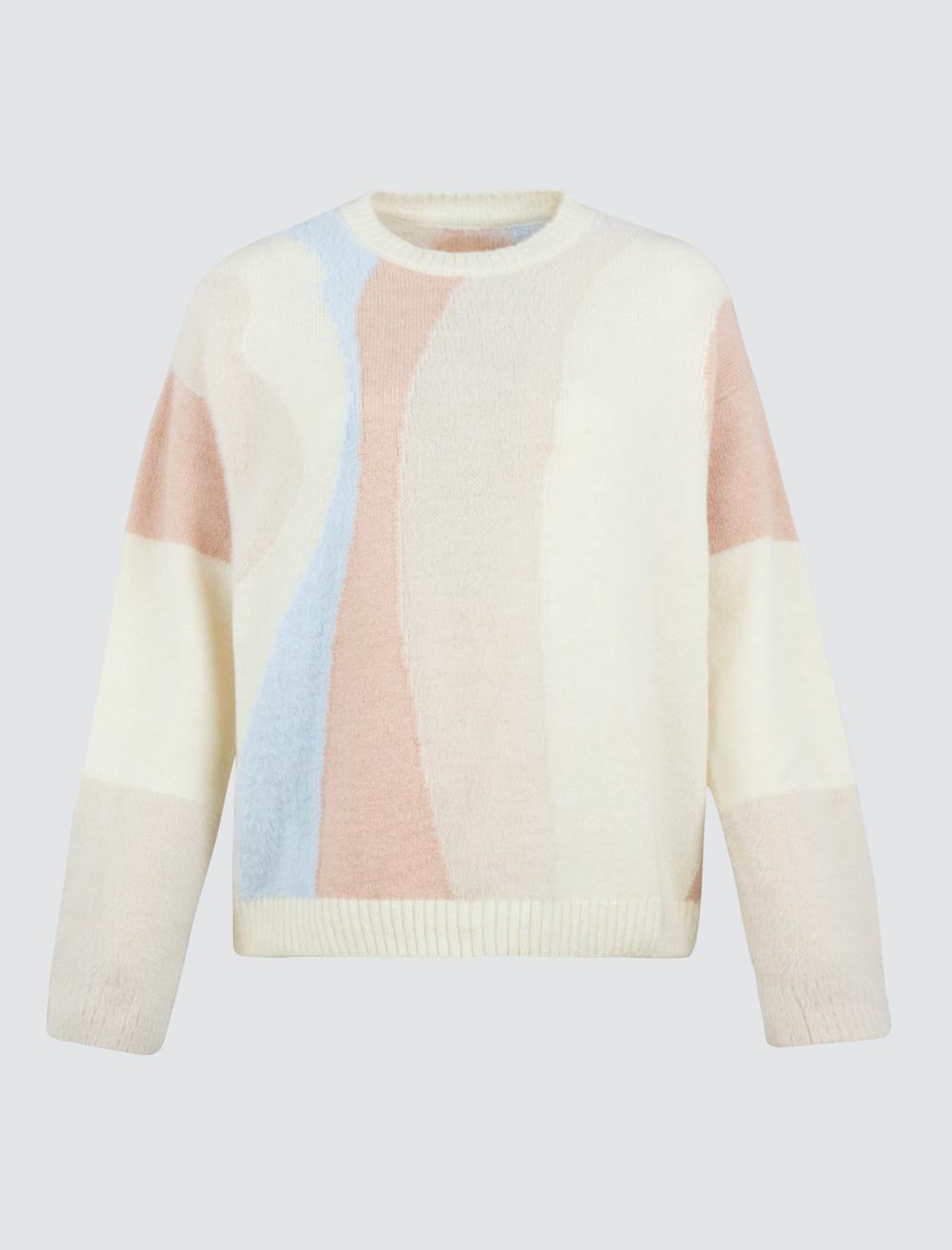 Crew Neck Long-Sleeve Pullover - 4WW03230474