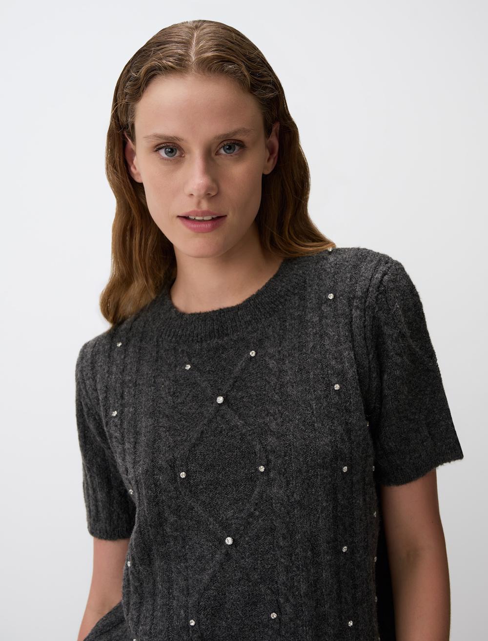 Slim Fit Crew Neck Short-Sleeve Pullover - 4WW03230510