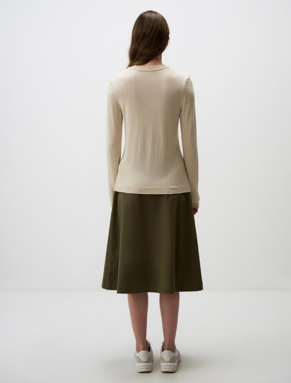 Slim Fit Crew Neck Long-Sleeve Pullover - 4WW03230793
