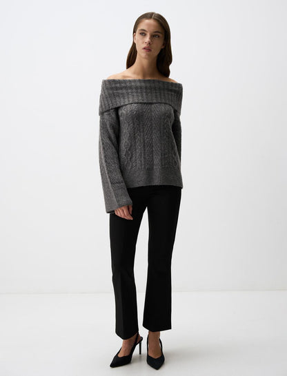 Off The Shoulders Long Sleeve Sweater Sweater