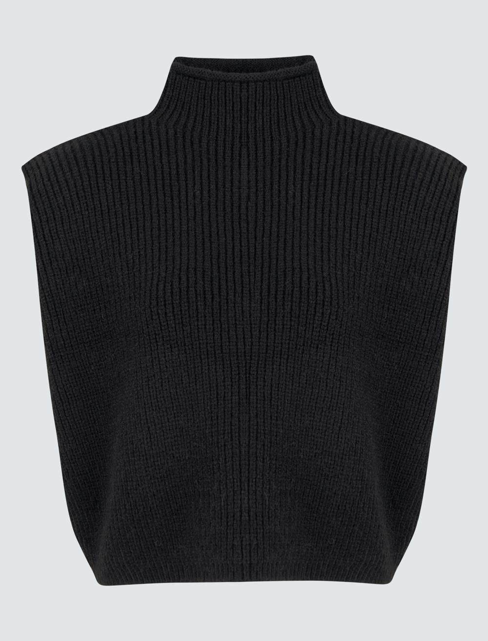 Turtleneck Sleeveless Short Sweater - 4WW03350849