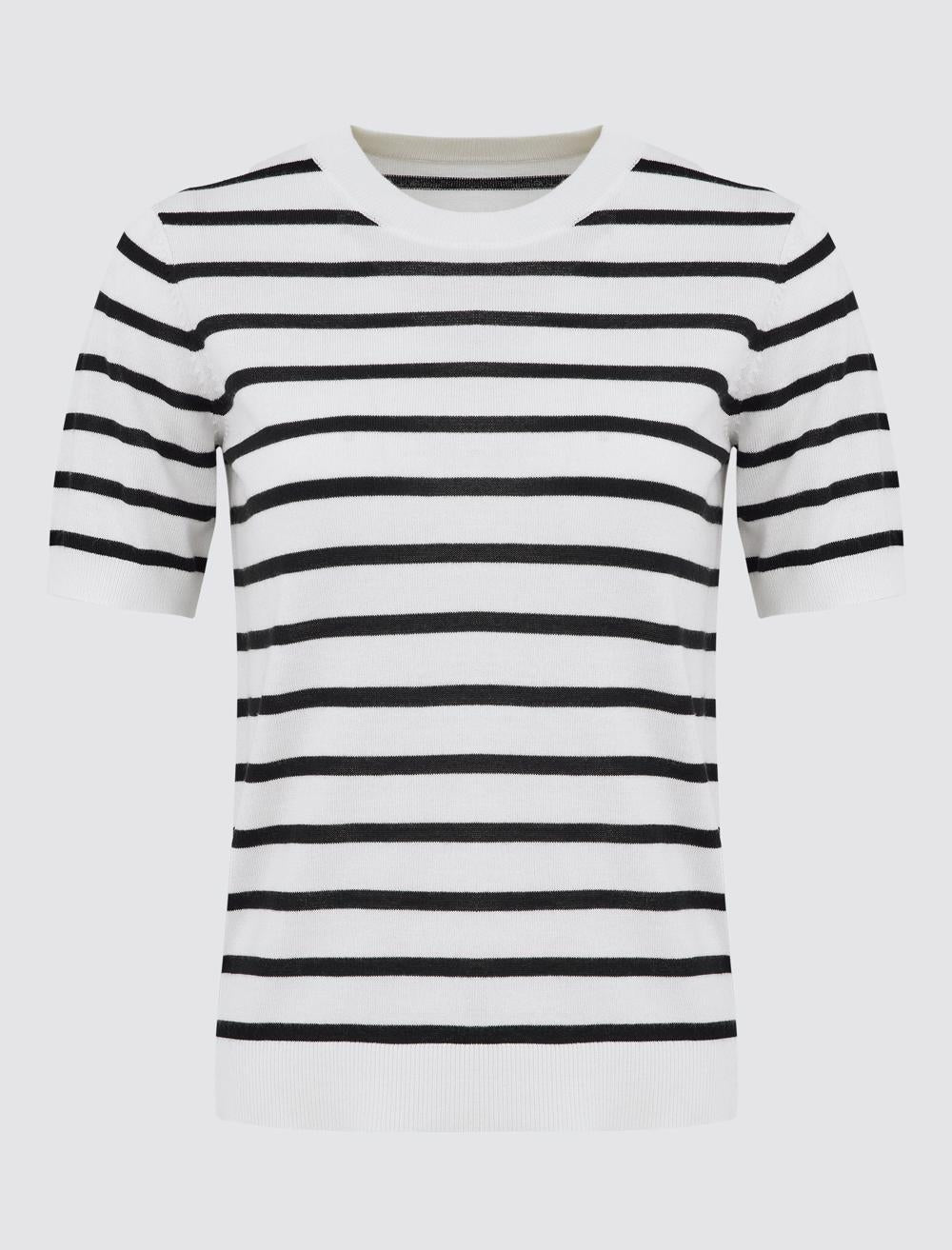 Crew Neck Short-Sleeve Pullover - 5WW134090