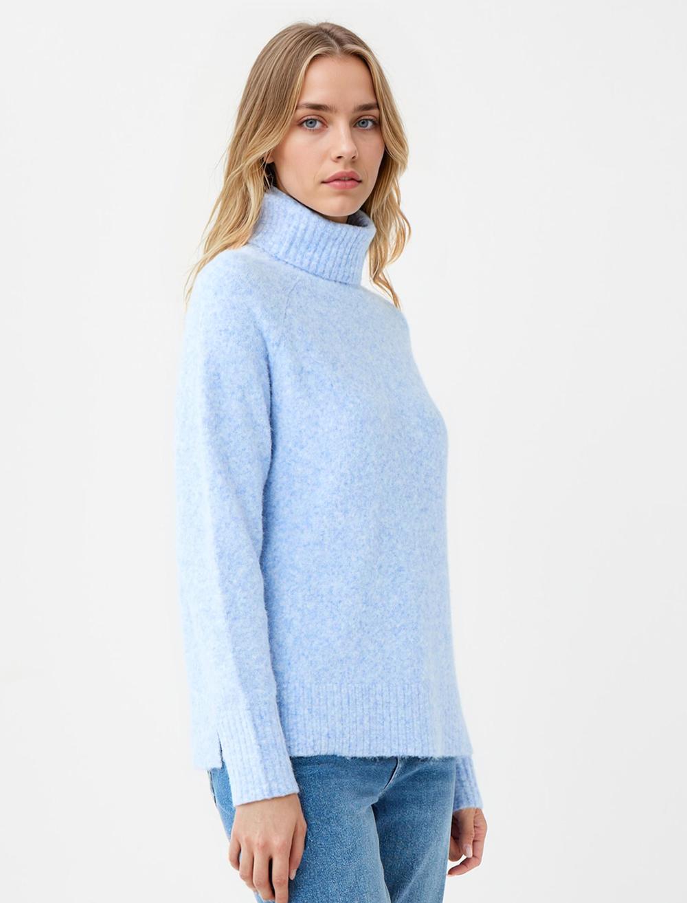 Polo Neck Long-Sleeve Pullover - 5WW134094