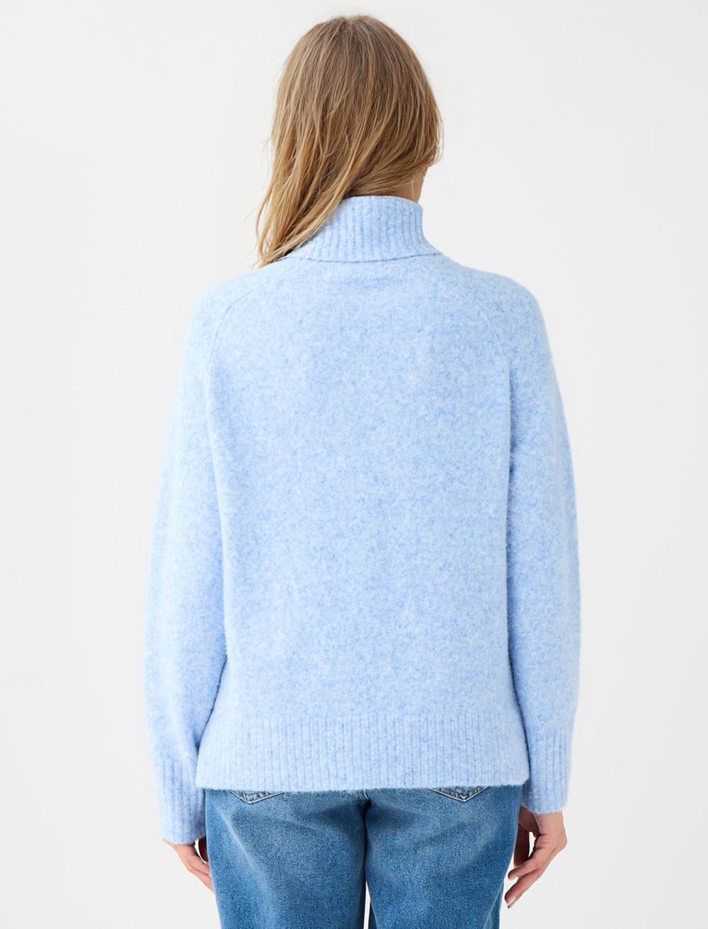 Polo Neck Long-Sleeve Pullover - 5WW134094