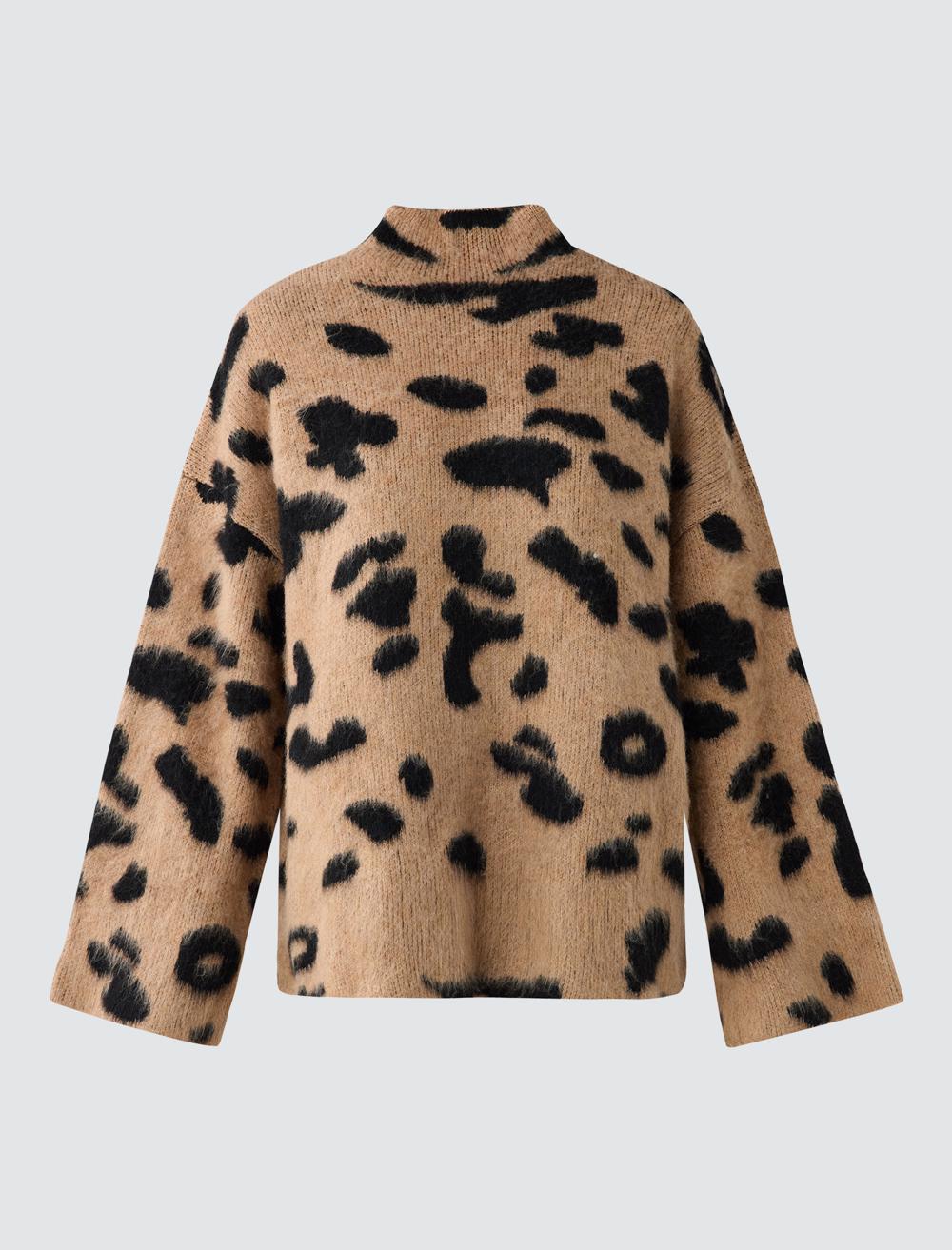 Loose Fit High Collar Long-Sleeve Pullover - 5WW134145