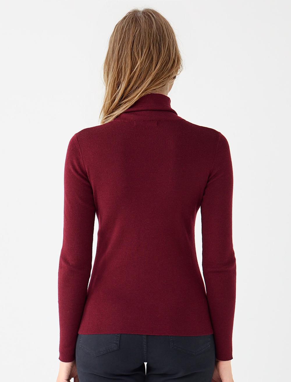 Slim Fit Polo Neck Long-Sleeve Pullover - 5WW134150