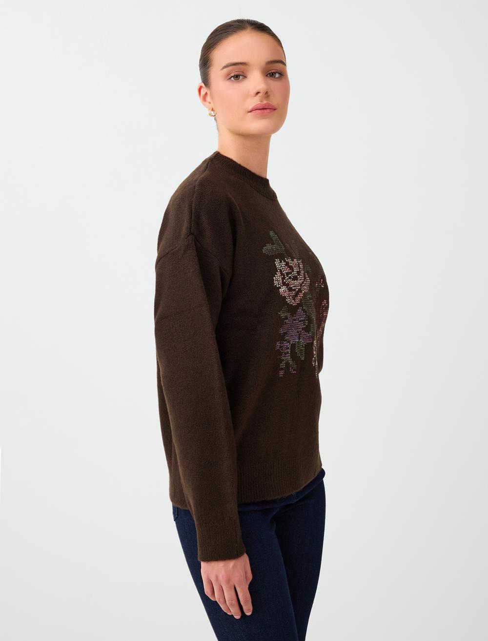 Crew Neck Pullover - Bitter Brown