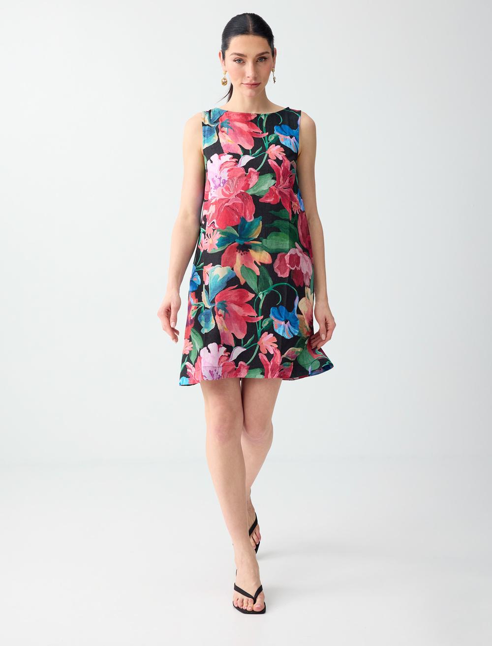 Normal Fit Off-the-shoulder Sleeveless Dress - Black - 6SW067269900