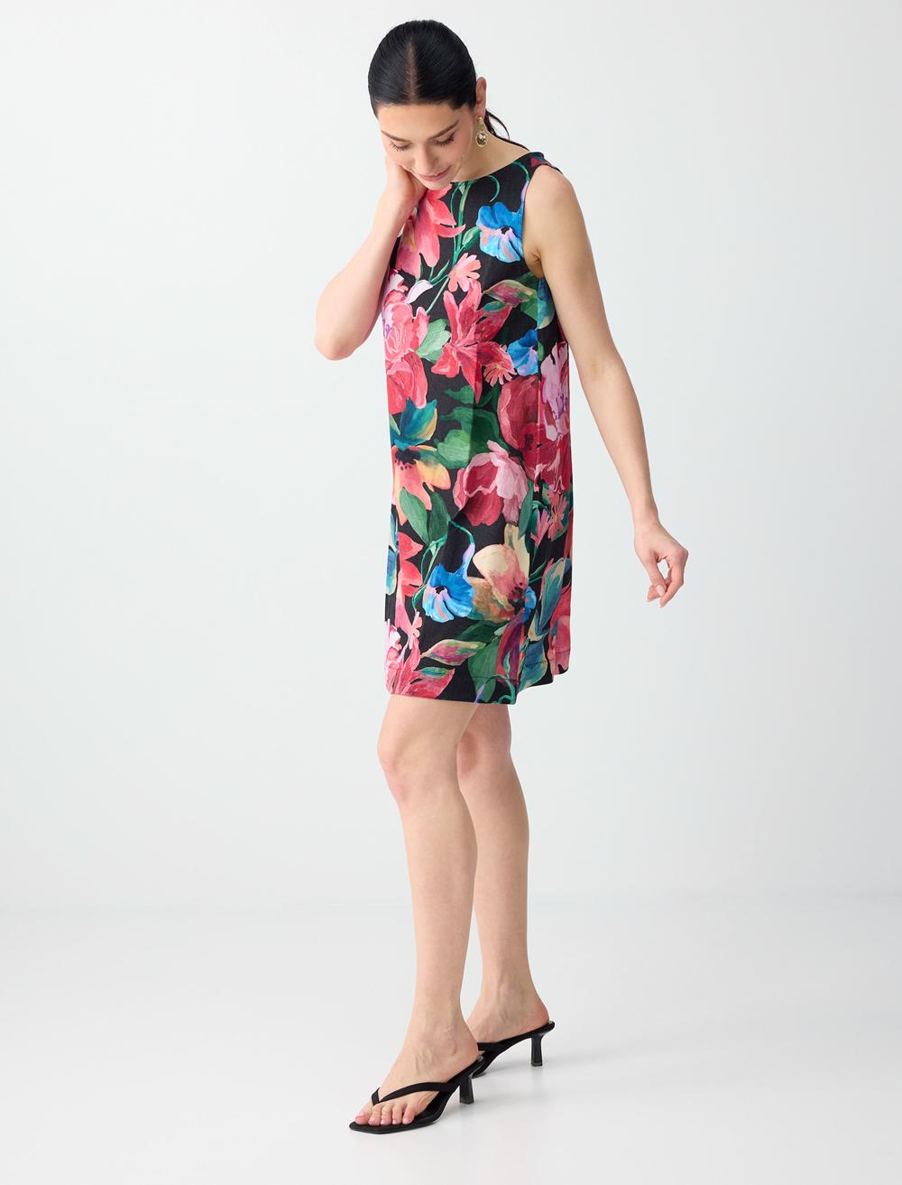 Normal Fit Off-the-shoulder Sleeveless Dress - Black - 6SW067269900