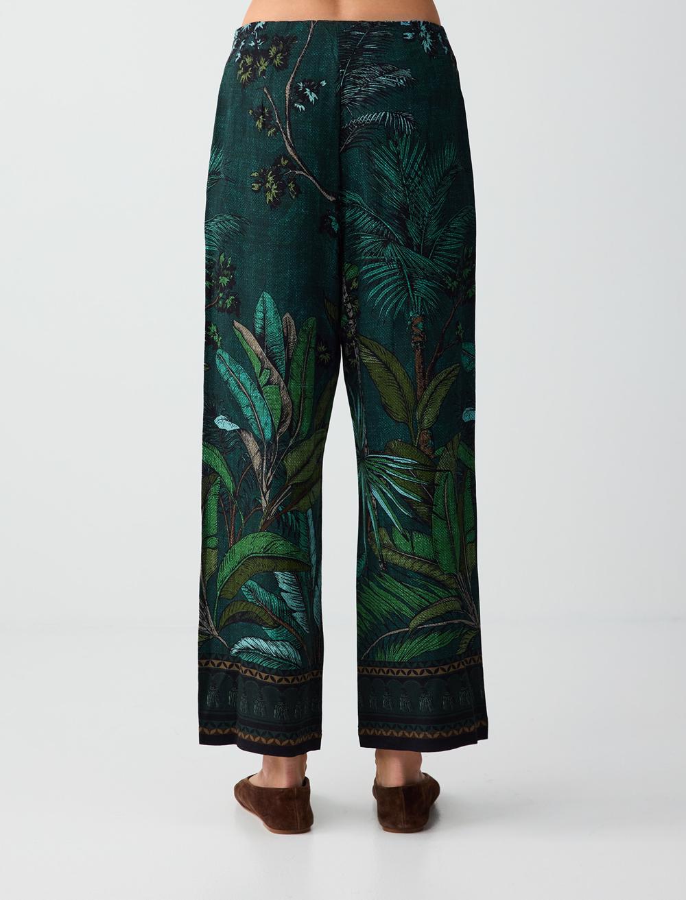 Normal Fit Trousers - Dark Green - 6SW186677320