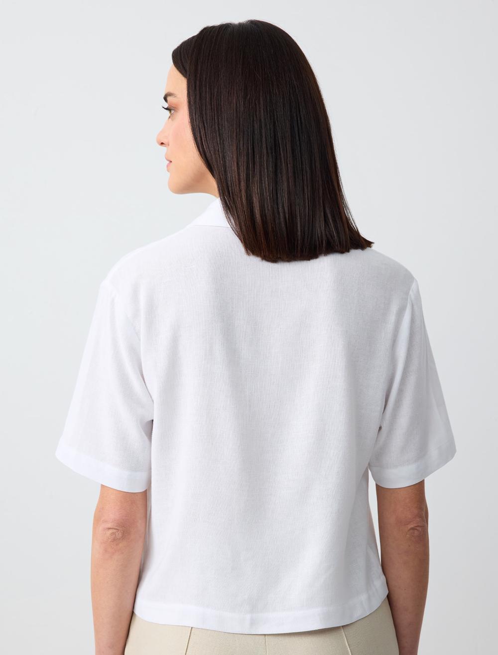 Slim Fit Shirt Collar Short-Sleeve Shirt - 24SG044003
