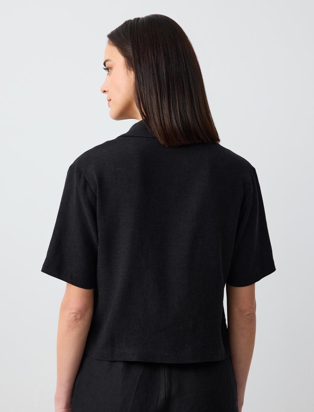 Slim Fit Shirt Collar Short-Sleeve Shirt - 24SG044003