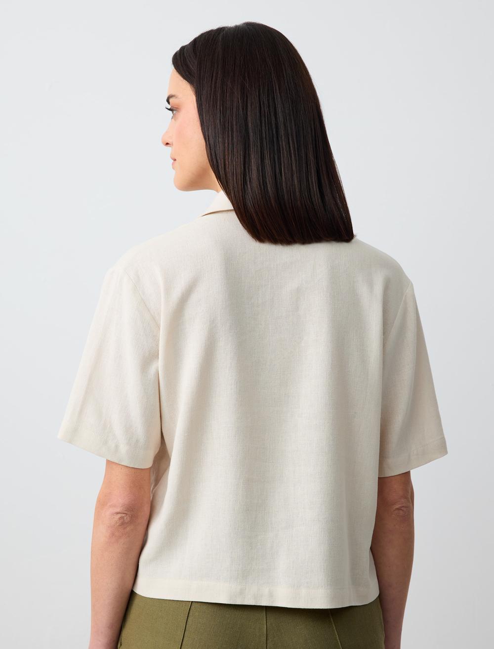 Slim Fit Shirt Collar Short-Sleeve Shirt - 24SG044003V2