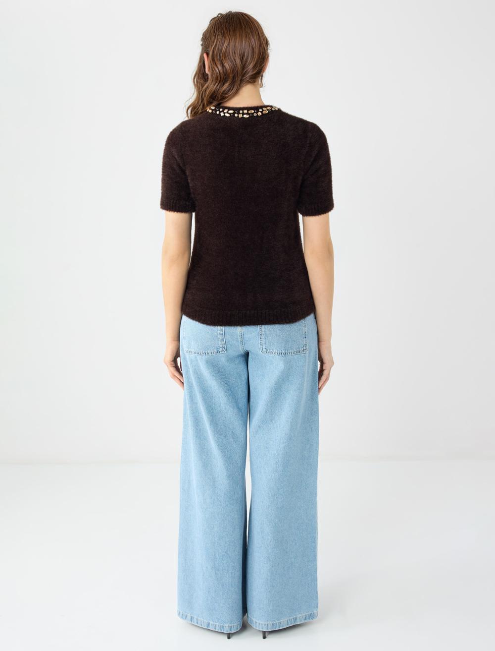 Crew Neck Short-Sleeve Pullover - 5WW136006