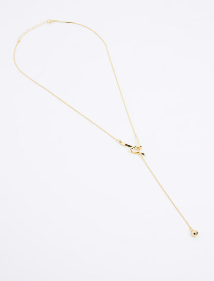 Modern Figured Long Necklace