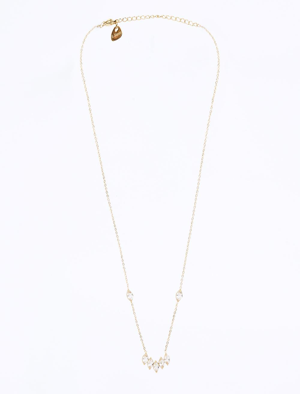 Adjustable Necklace with Shiny Stone Detail