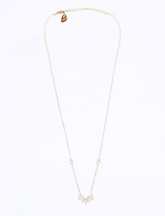 Adjustable Necklace with Shiny Stone Detail
