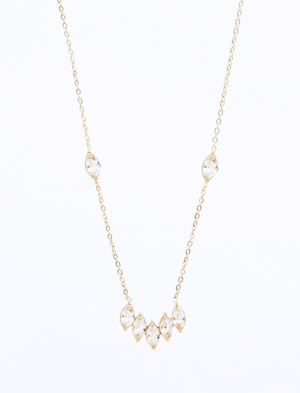 Adjustable Necklace with Shiny Stone Detail