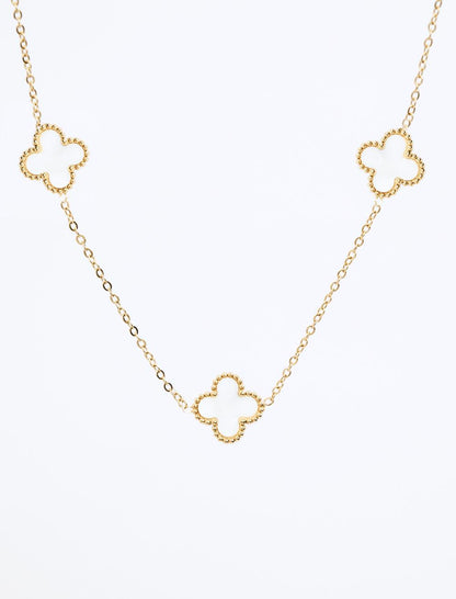 Clover Figured Adjustable Necklace
