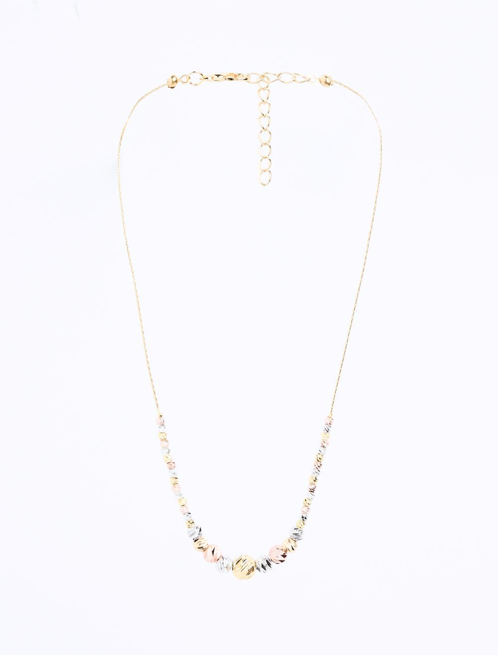 Shiny Ball Figured Adjustable Necklace