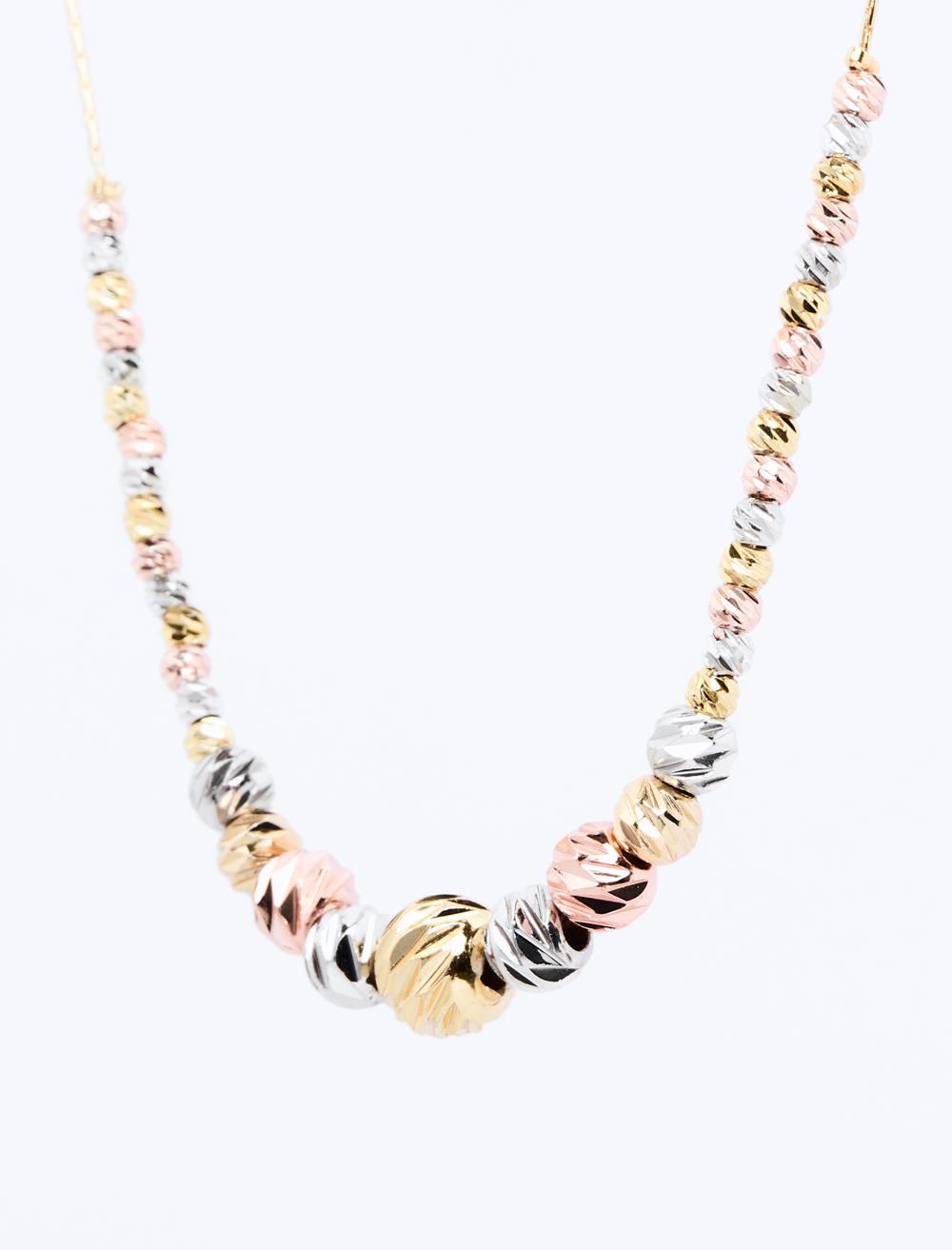 Shiny Ball Figured Adjustable Necklace