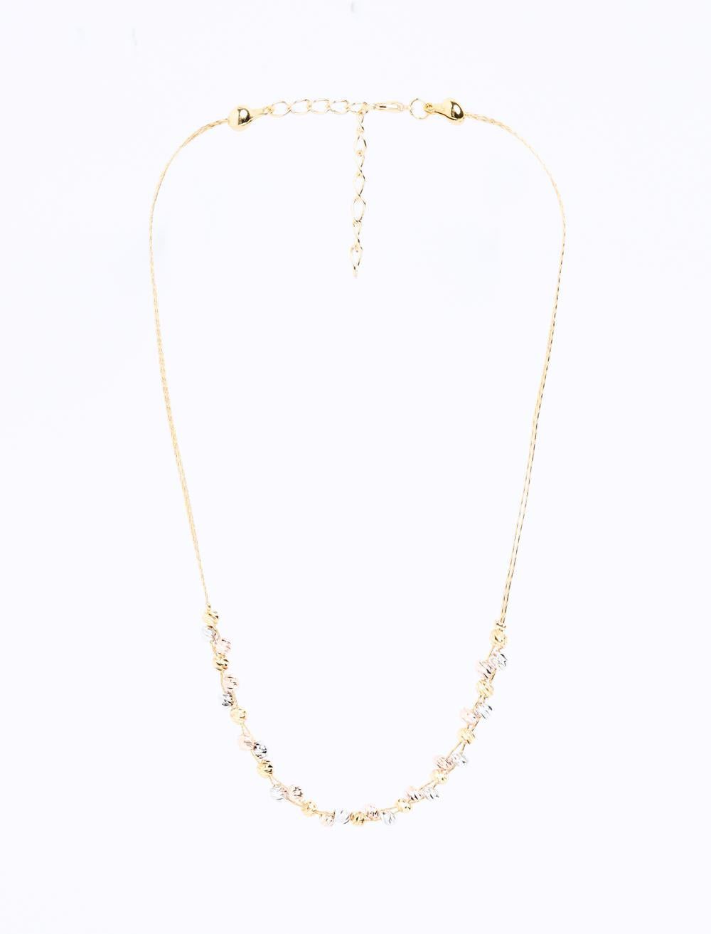 Ball Figured Shiny Adjustable Necklace