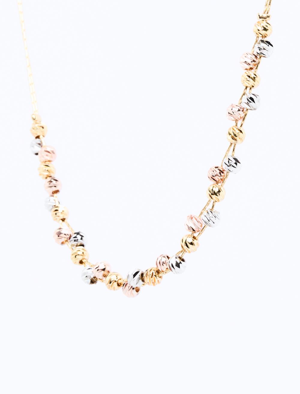 Ball Figured Shiny Adjustable Necklace