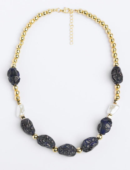 Pearl-look Beaded Adjustable Necklace