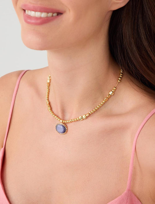 Dorica Stone Detailed Adjustable Necklace