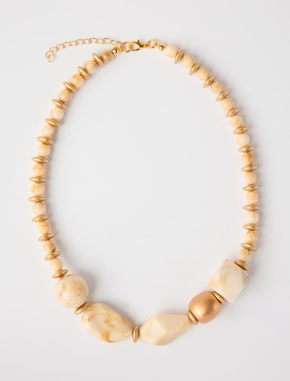 Large Bead Detailed Adjustable Necklace