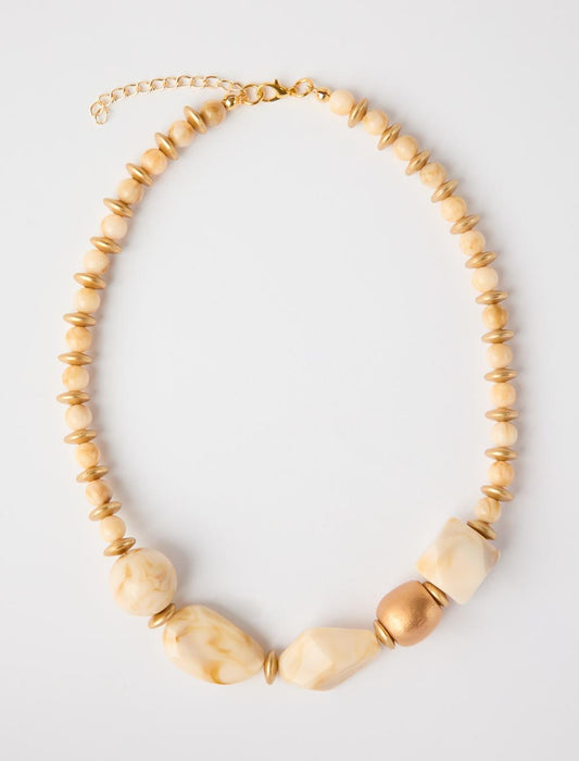 Large Bead Detailed Adjustable Necklace