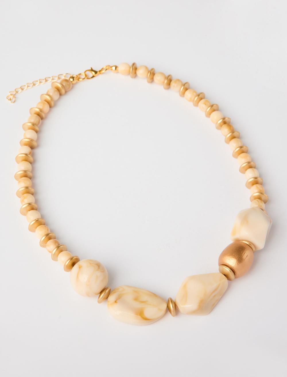 Large Bead Detailed Adjustable Necklace