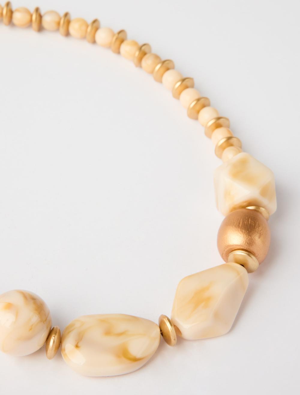 Large Bead Detailed Adjustable Necklace