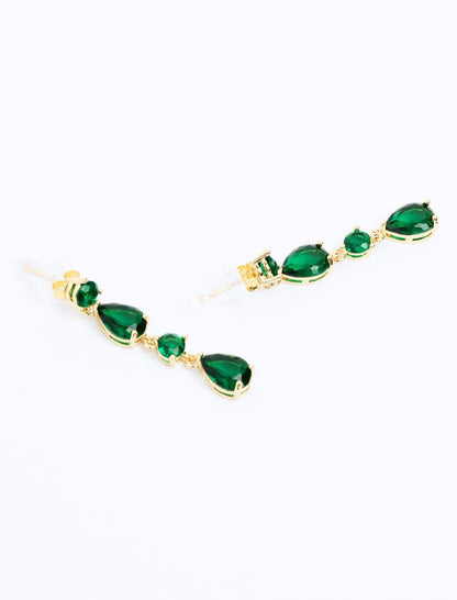 Oval Stone Figured Rocking Earrings