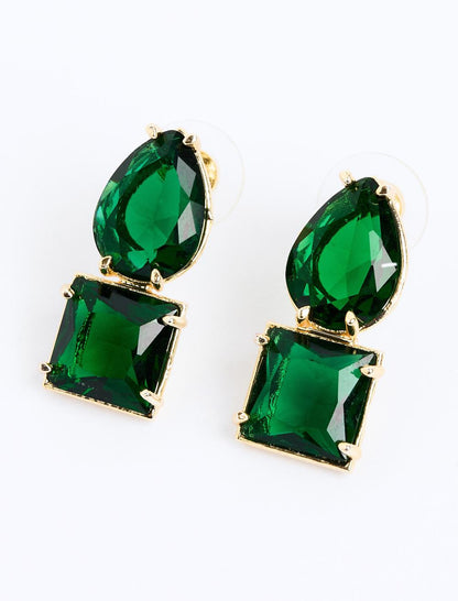 Square Figure Dangle Earrings