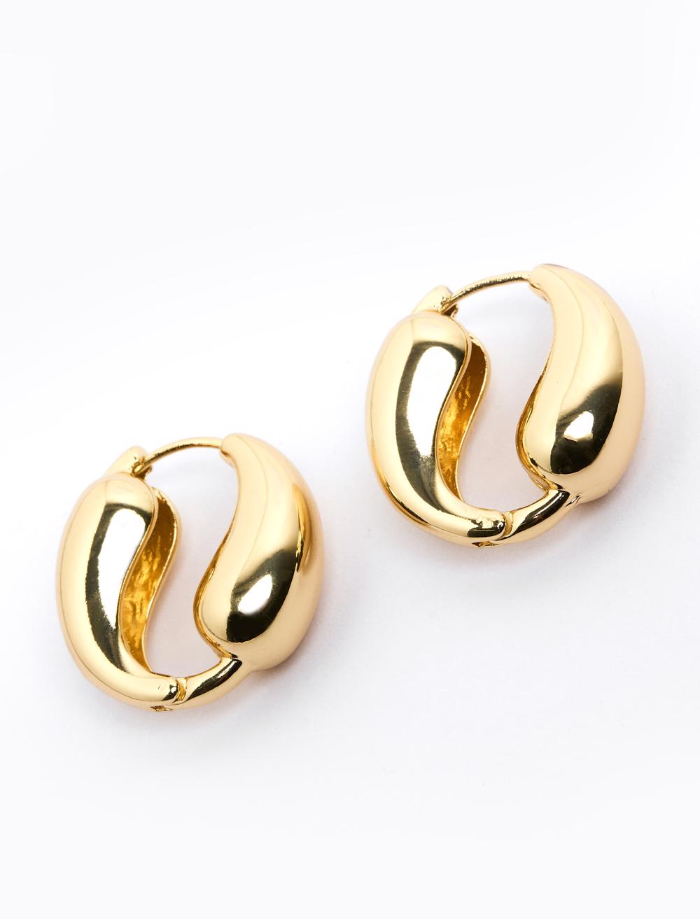 Double Drop Figure Hoop Earrings