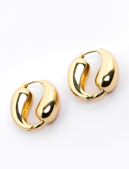 Double Drop Figure Hoop Earrings