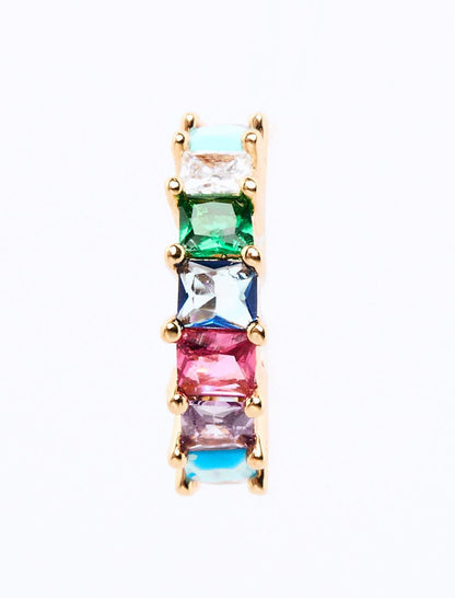 Inline Shiny Stone Joint Earrings