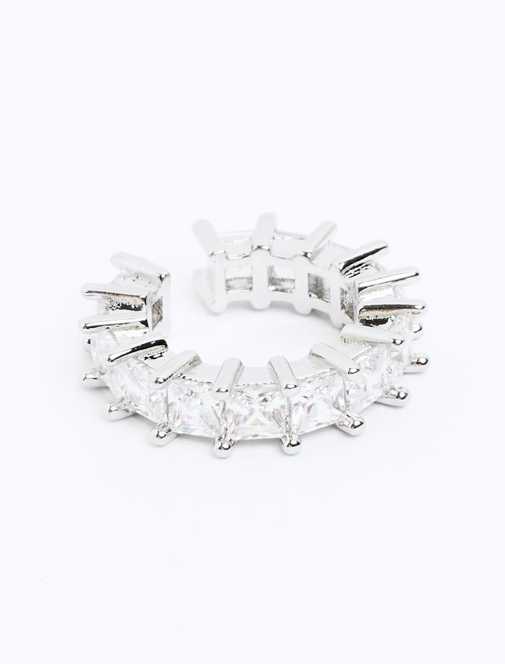 Sequenced Shiny Stone-Detailed Cartilage Earrings