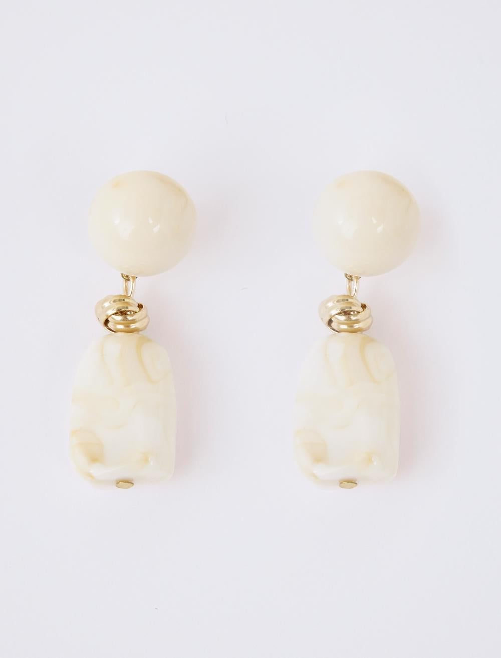 Marble-look Dangle Earrings