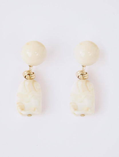 Marble-look Dangle Earrings